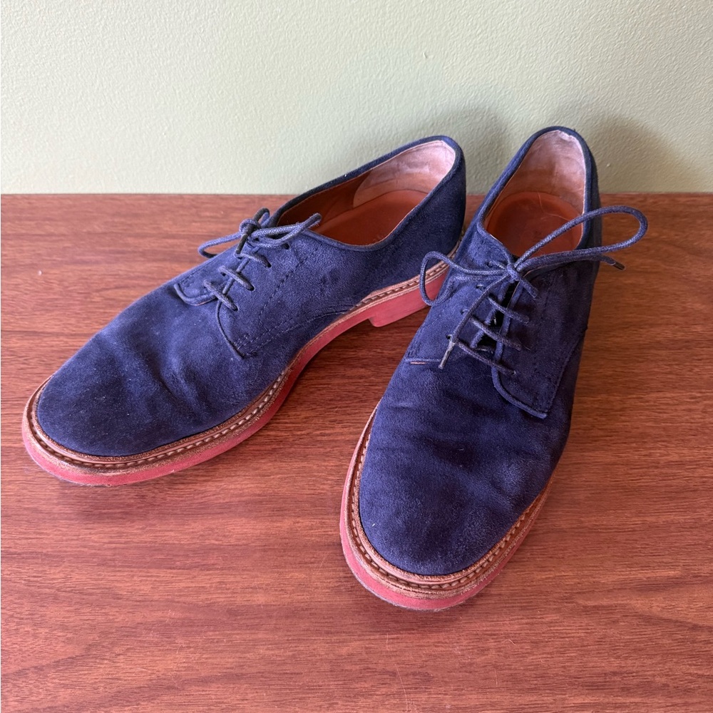 Rare Vintage Celine Blue Suede Oxfords